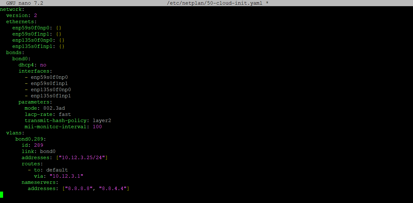 Ubuntu’da LACP + VLAN Netplan Yapılandırması